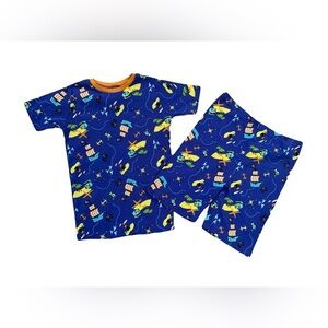 New Jammies Size 12 Pirate Print Organic Short John Pajamas